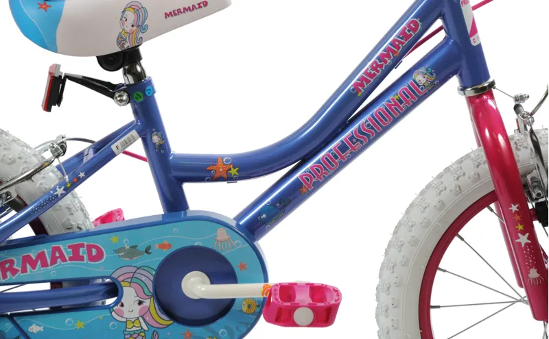 Professional Mermaid 16 Inch Wheel Kids Bike Blue-3